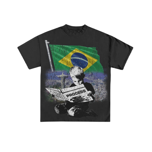 Oversized Black Brazil Tee